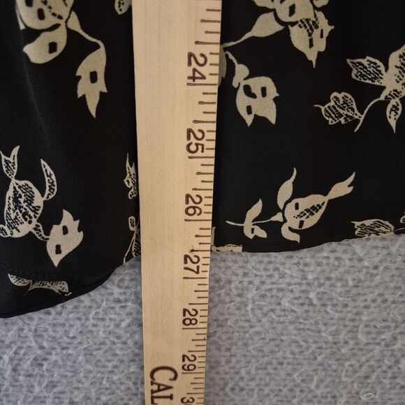 Lauren Ralph Lauren Women's Neck Tie Bell Sleeve Floral Georgette Blouse 2X - Picture 9 of 10